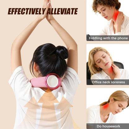 U-Shaped Hot Water Bottle with Fleece Cover 850ML Hot & Cold Water Bag Therapy Heating Pad for Pain Relief Neck Shoulder Hand Warmer Relaxing Protection Blue