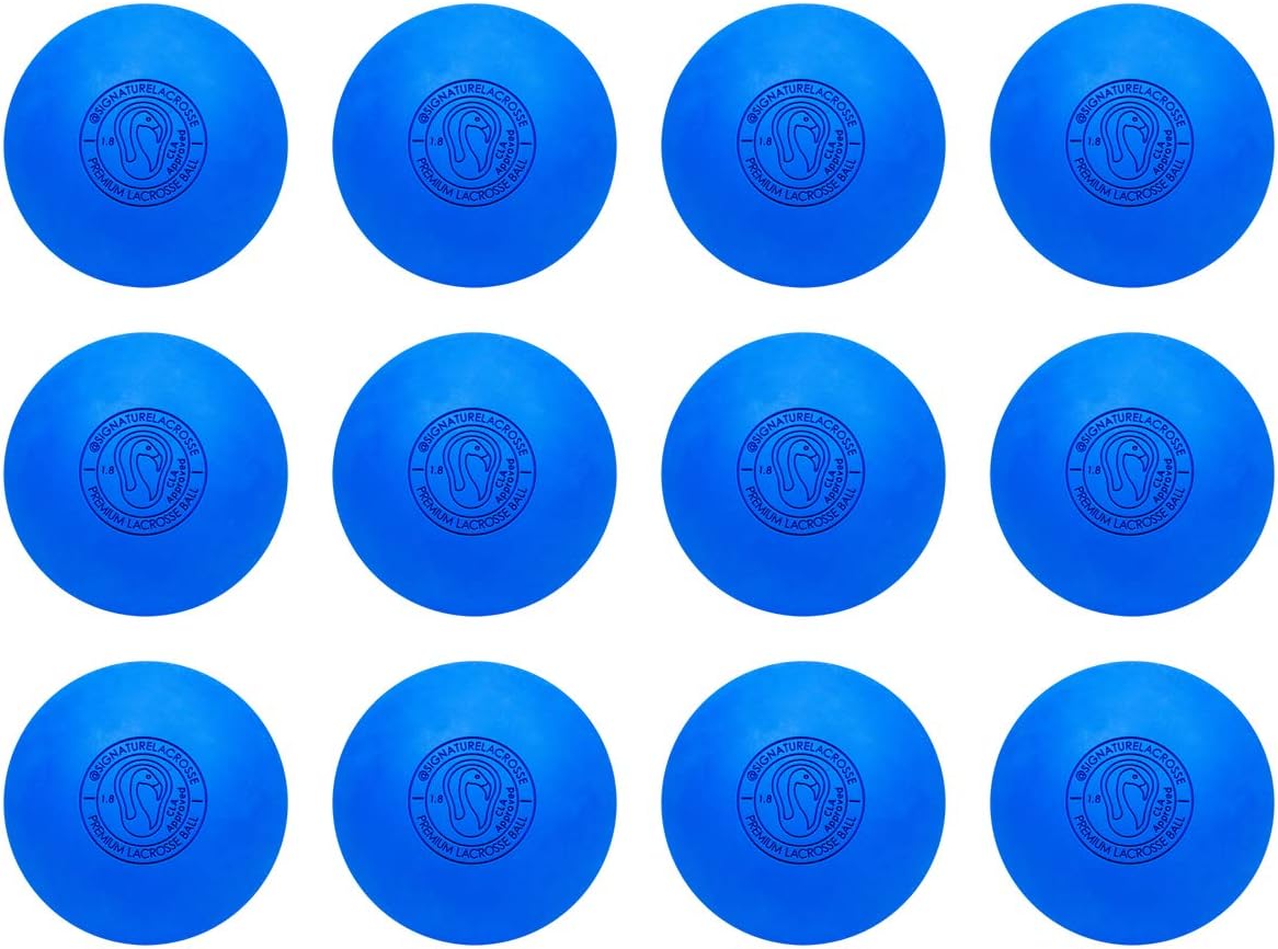 Signature Lacrosse Ball Set - Packs of 2, 4, 8, 12, and 100 - No Chemical Smell Massage Balls, Myofascial Release Tools, Back Roller, Muscle Knot Remover