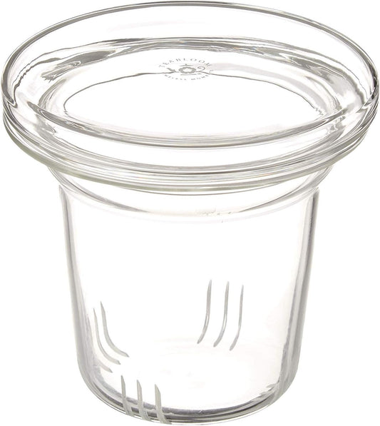 Teabloom Universal Glass Tea Infuser with Dual-Purpose Lid/Coaster – Hygienic, Non-Toxic Glass Filter for Loose Tea Leaves – Lead-Free & Cadmium-Free – Tea Purist's Choice