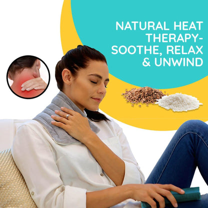 Microwavable Heating Pad Solutions Buddy - Moist and Large Heating Pad for Joints and Muscles Relief - Microwave Hot Pack Heat Pad for Cramps - Calming Chilled or Heated Pad Therapy - 1 Pack