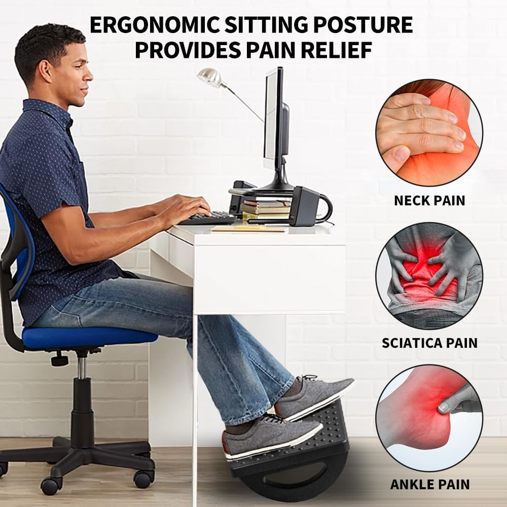 CasaZenith Foot Rest Under Desk at Work, Foot Stools for Under Office Desk
