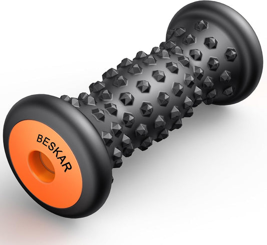 BESKAR Foot Massager Roller for Plantar Fasciitis Relief, Portable Feet Roller to Deep Tissue Muscle Massage, Foot Arch and Heel Pain, Reflexology Tool