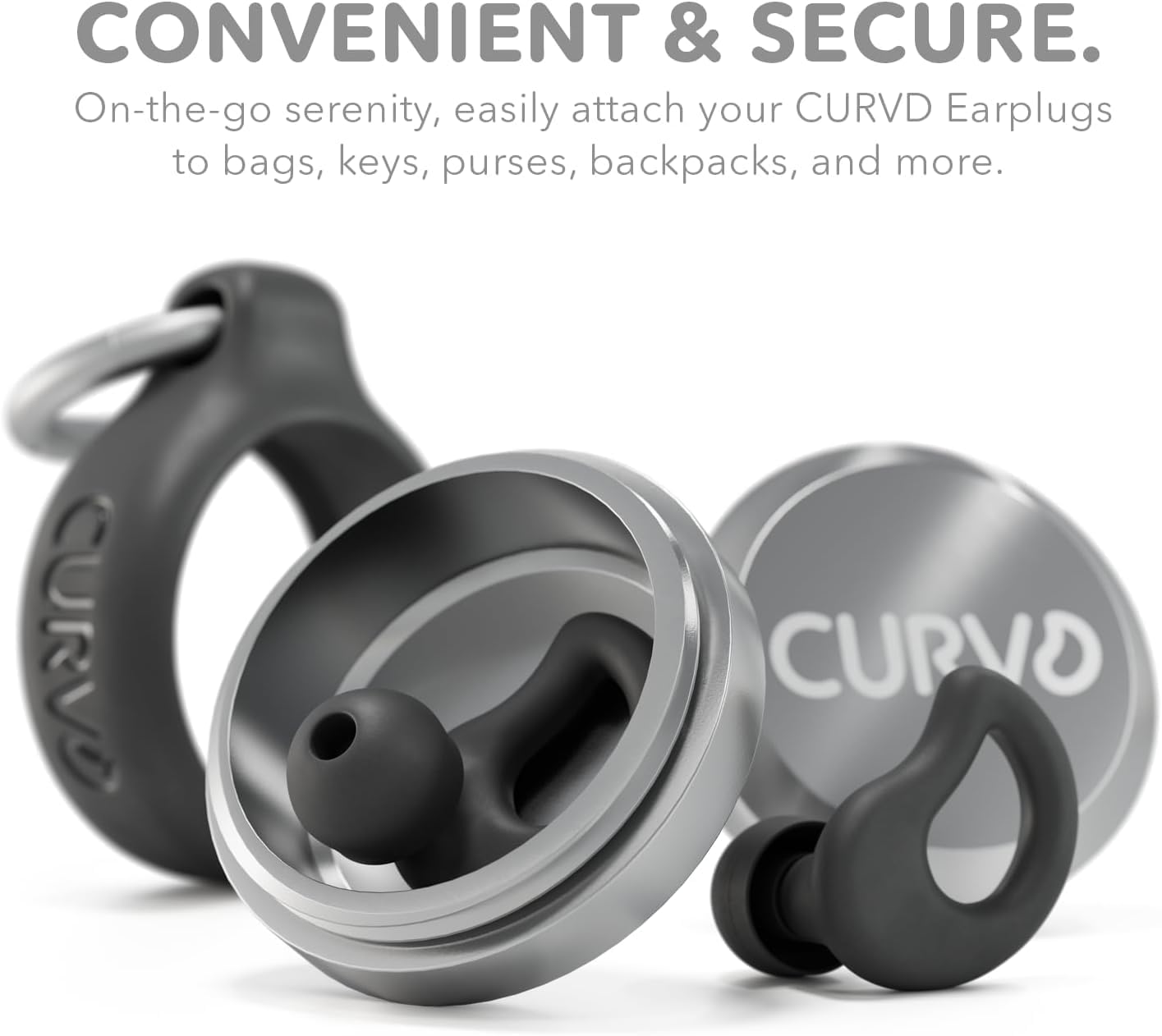 CURVD Ear Plugs for Sleeping, Noise Blocking Earplugs, 28dB SNR (Blue)