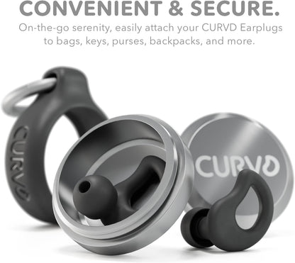 CURVD Ear Plugs for Sleeping, Noise Blocking Earplugs, 28dB SNR (Blue)