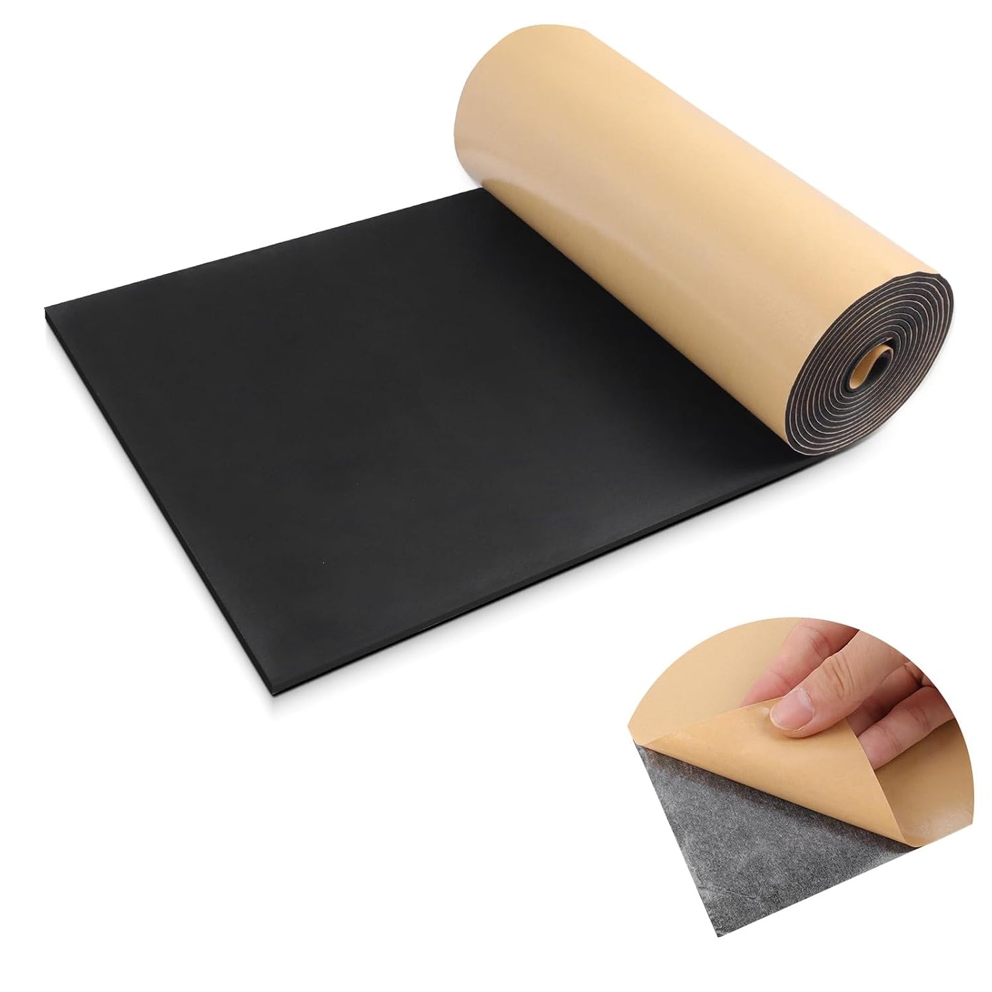 LSGCQ Sponge Neoprene Foam Padding Self Adhesive Foam Sheets, White | Closed Cell Foam Sheet Neoprene Rubber Pad for DIY Gaskets Shock Pads Liner Crafts, 12" Wide x 1/8" Thick x 59" Long