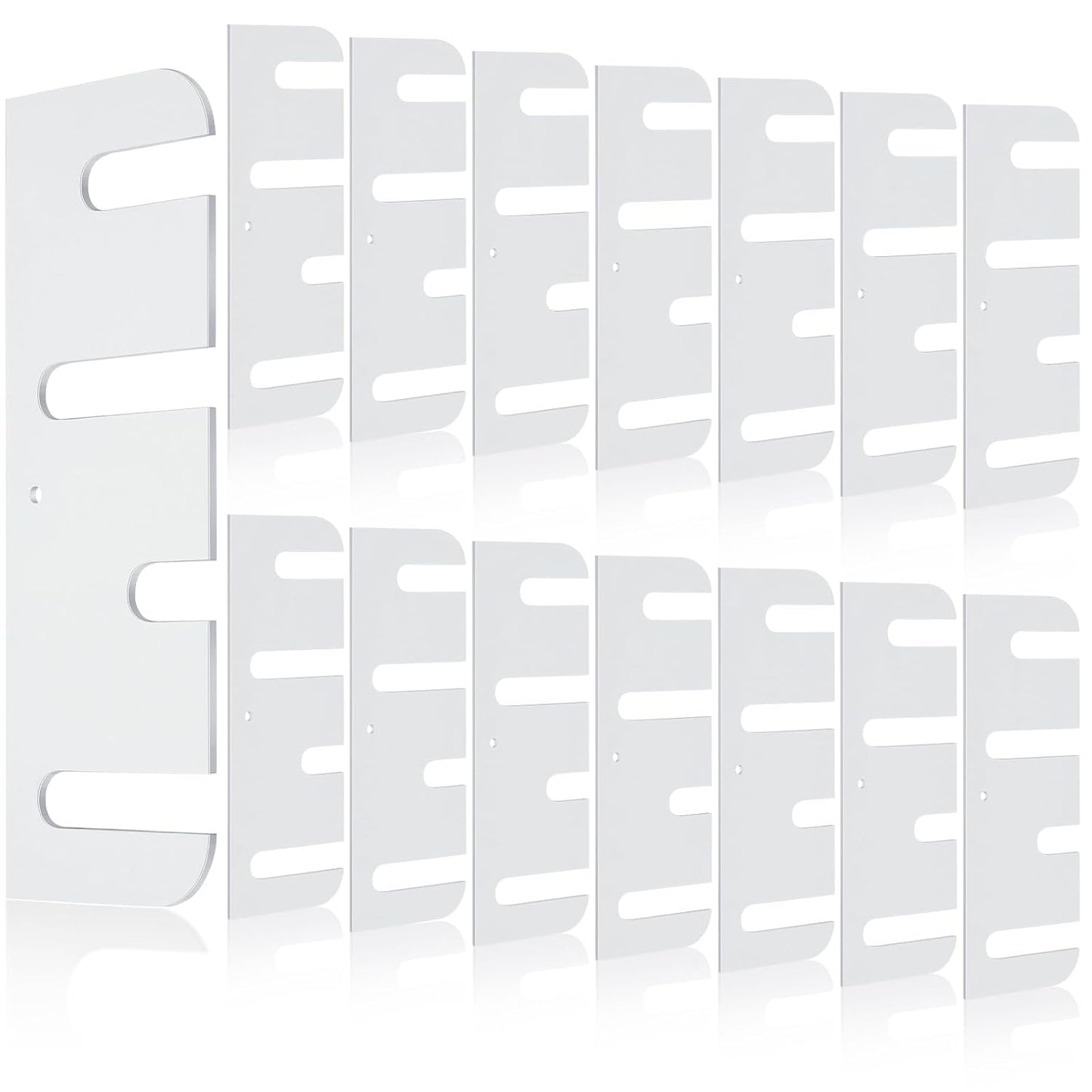 10 Pcs Hardware Door Hinge Shims Stainless Steel Metal Coated Finish Door Hinge Shim for Repair Kit (4 Inch,White)