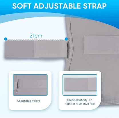 Knee Pillow with Adjustable Securing Strap for Side Sleepers | Fully Supports Knees & Thighs, Leg Support with Soft Strap, Aligns Spine, For Side Sleeping Between Legs, Orthopedic Relief