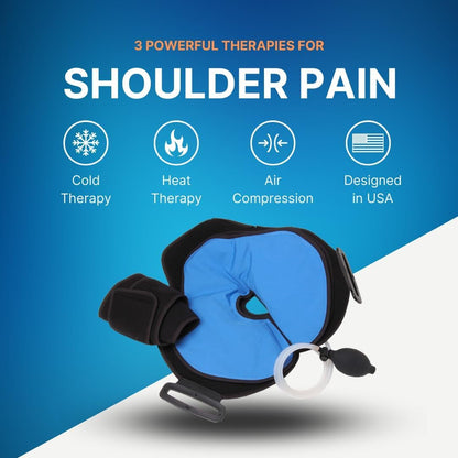 NatraCure Hot or Cold Therapy Shoulder Ice Pack Wrap, Brace for Pain Relief - (Heating Pad for Rotator Cuff Injuries, Surgery, Gym, Baseball, Pitching) - 6032