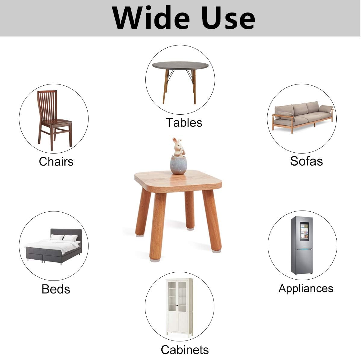 Felt Furniture Pads 300 Pieces, Furniture Pads for Hardwood Floors Black | Self-adhesive felt pads prevent scratches and noise, ideal for chair legs, suitable for hardwood floors and indoor furniture
