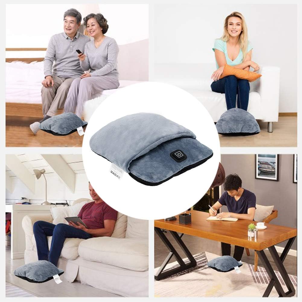 Electric Heated Foot Warmer with Heating & Vibration Massage Function | Feet Warmer for Cold Feet,Soft Flannel Fleece with 3 Settings,Overheat Protection,Auto Off,for Men and Women