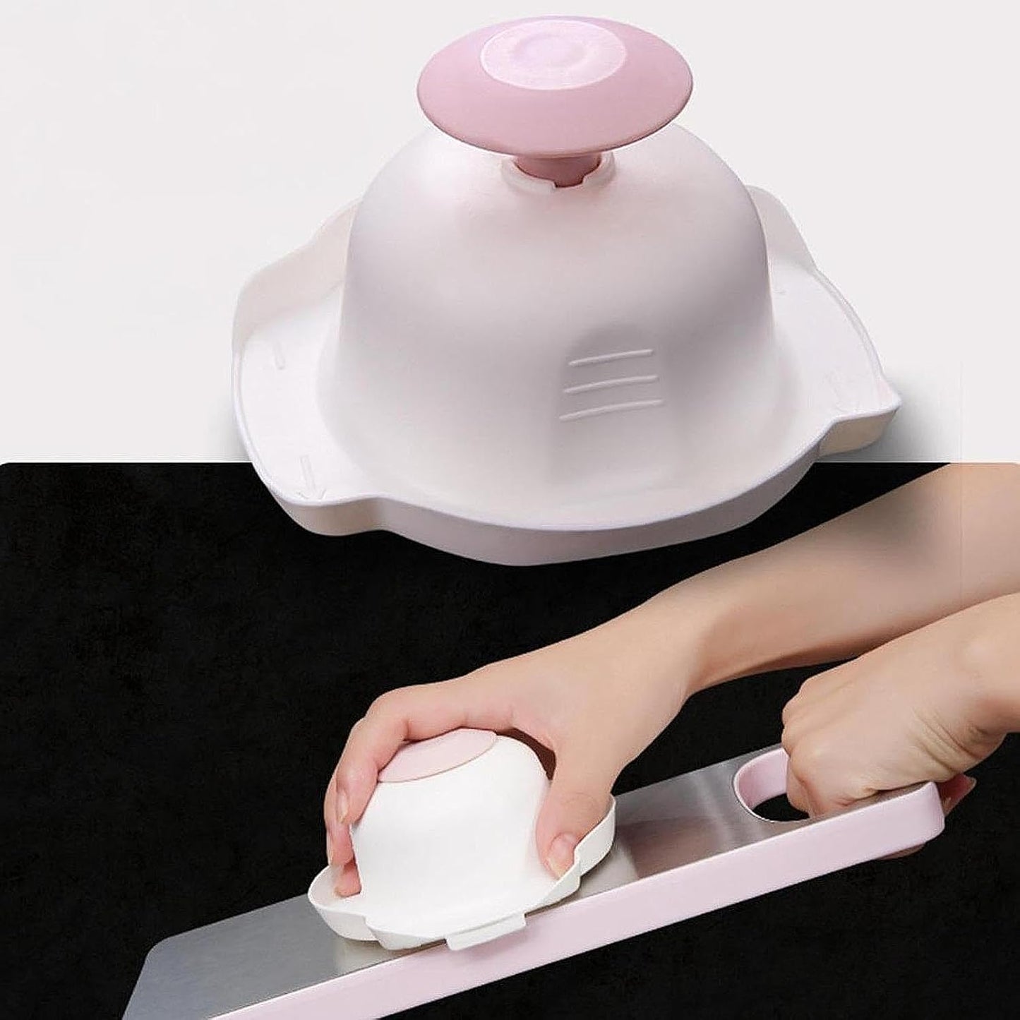 Grater Finger Guard Vegetable Slicer Cutter Protector Professional Tool Lightweight Sturdy Design Suitable for Home Cooking Food Serving, Pink
