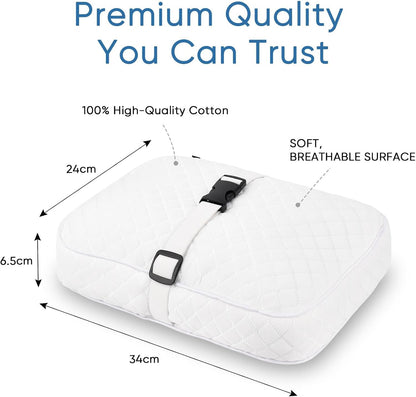 Knee Pillow with Adjustable Securing Strap for Side Sleepers | Fully Supports Knees & Thighs, Leg Support with Soft Strap, Aligns Spine, For Side Sleeping Between Legs, Orthopedic Relief