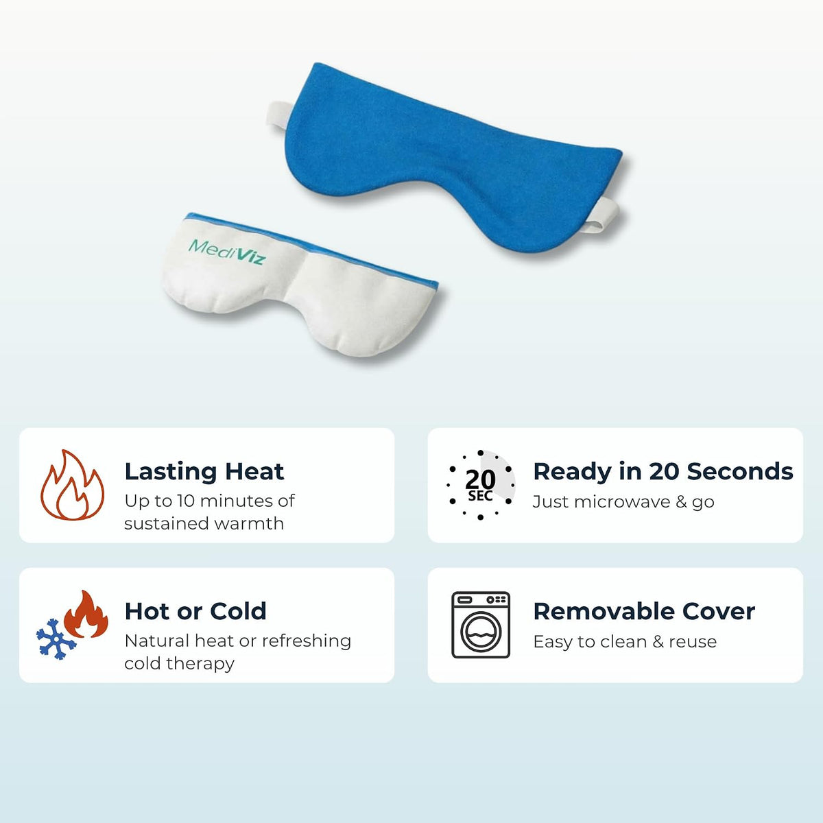 MediViz Heated Eye Mask, Hot or Cold Therapy
