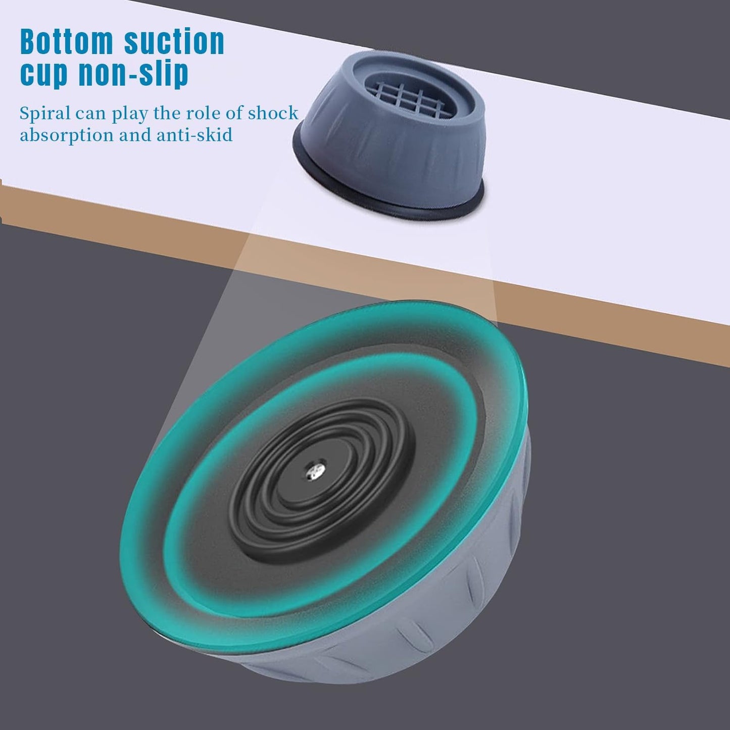 Anti Vibration Pads for Washing Machine,4 Pcs Reduce Noise Rubber Feet Pads for All Kinds of Furniture,Grey