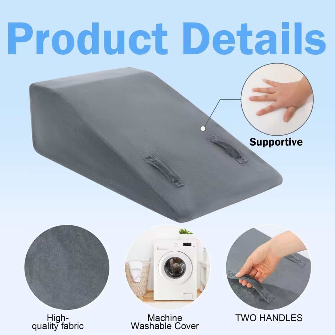 ROYALAY Leg Elevation Pillows for After Surgery, Knee Surgery Recovery Equipment with Handle, Leg Lifter Blood Circulation, Knee Replacement Recovery Aids for Hip Foot Ankle, Single