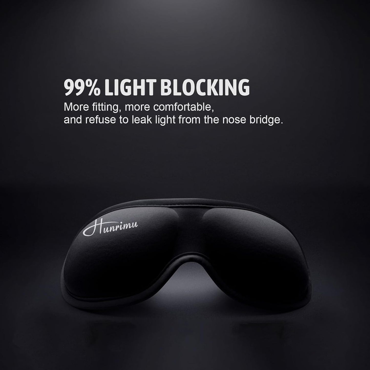 Sleep Eye Mask for Women Men, Eye Covers for Sleeping, 3D Sleep Mask for Travel Yoga Nap (Black)