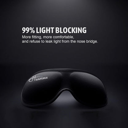 Sleep Eye Mask for Women Men, Eye Covers for Sleeping, 3D Sleep Mask for Travel Yoga Nap (Black)
