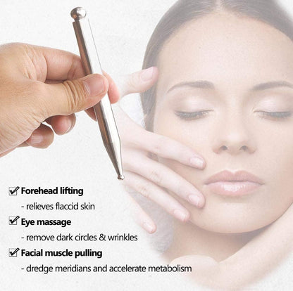 FeelFree Sport Manual Acupuncture Pen, Acupressure Pen & Fascia Stick | Stainless steel massage tool with dual heads for trigger points