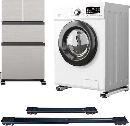 Appliance Rollers Heavy Duty,Max 32in,Second Generation Extendable Appliance Rollers Mobile Washing Machine Base Easily Move Washing Machines, Dryers, Refrigerators, Furniture (White)