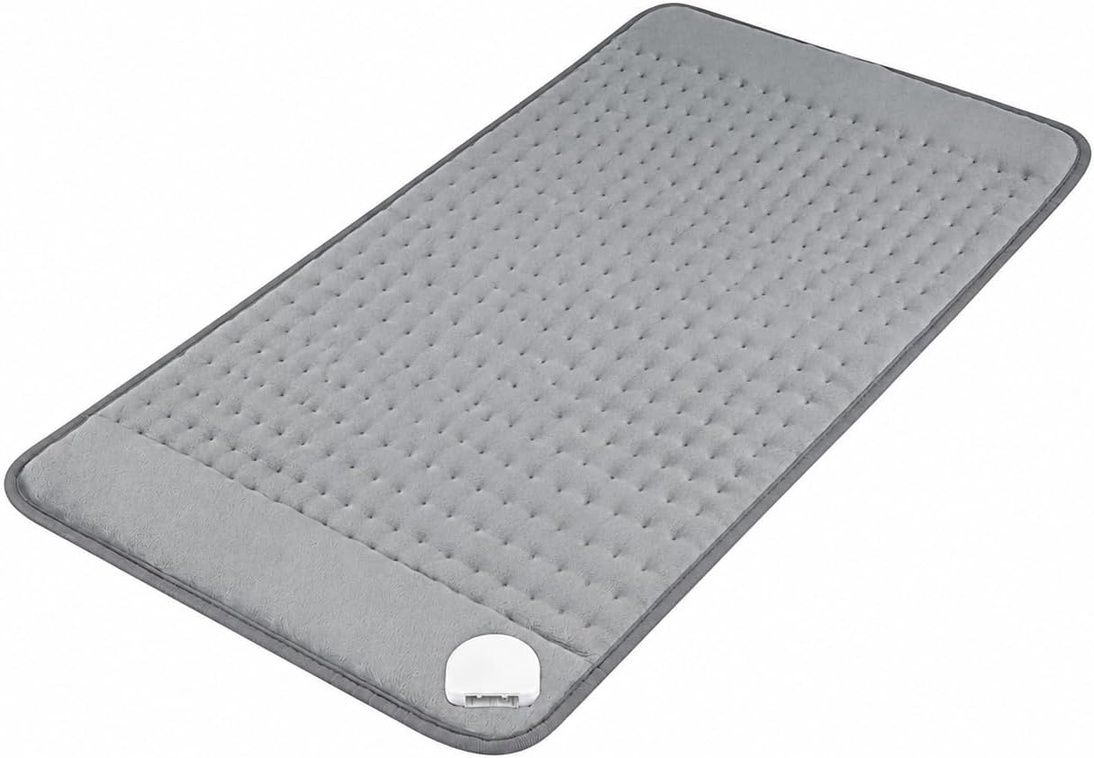 Heating Pad for Period Cramps, Heating Pad for Back/Neck/Shoulder Muscle Pain, 6 Heating&4 Timer Setting, Auto Shut Off, Dry/Moist Heat & Machine Washable, Gray Birthday Christmas Gifts for Women Mom