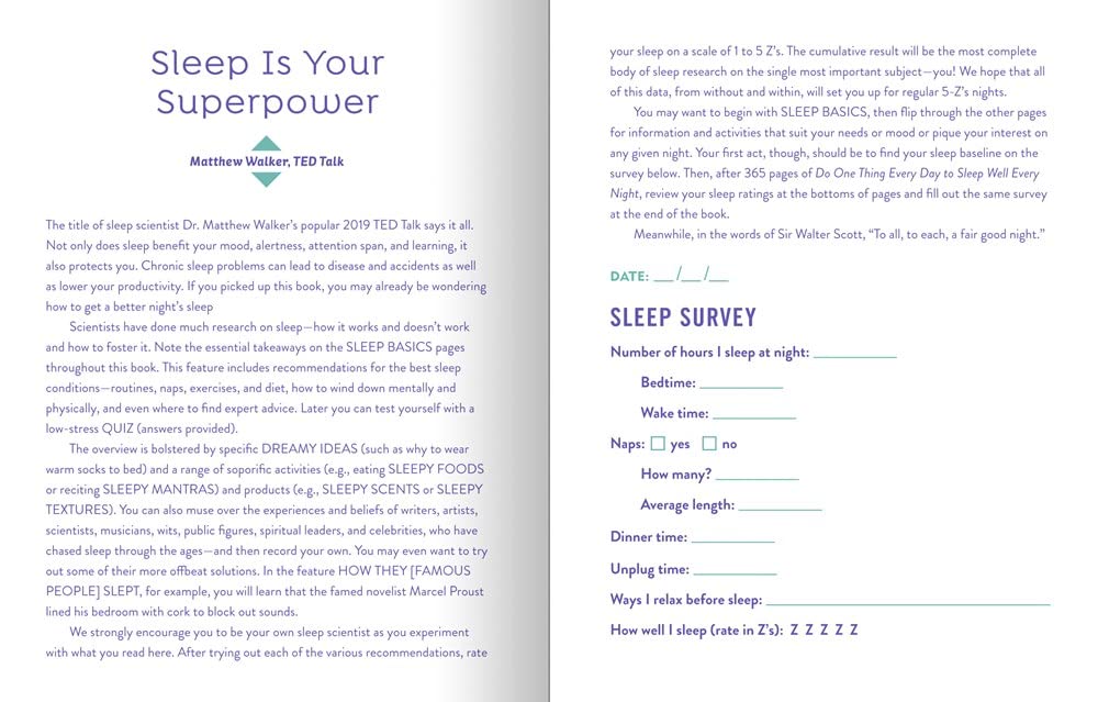 Do One Thing Every Day to Sleep Well Every Night: A Journal (Do One Thing Every Day Journals)