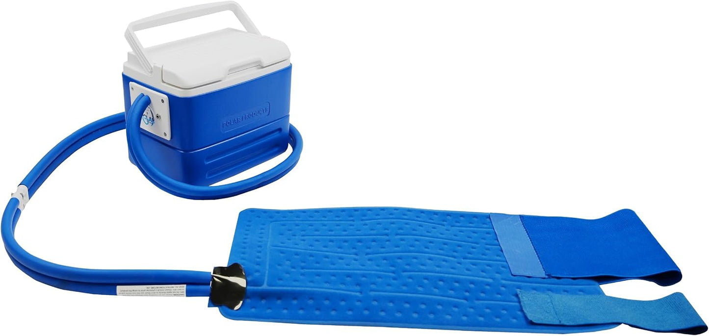 Polar Active Ice 3.0 | 9 QT Cold Therapy Ice Machine | Programmable Timer | Full Circumference Knee Pad | Cryotherapy Pain Relief System | Ace Bandage Style Compression