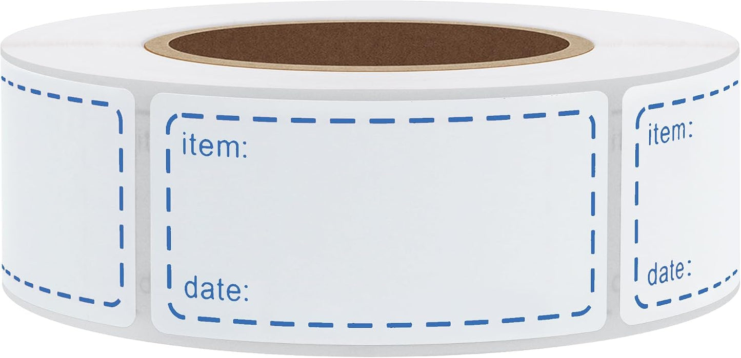500pcs Freezer Labels Removable Storage Stickers 1x2 Inch Waterproof Oil-Resistant Refrigerator Kitchen Labels (Red)