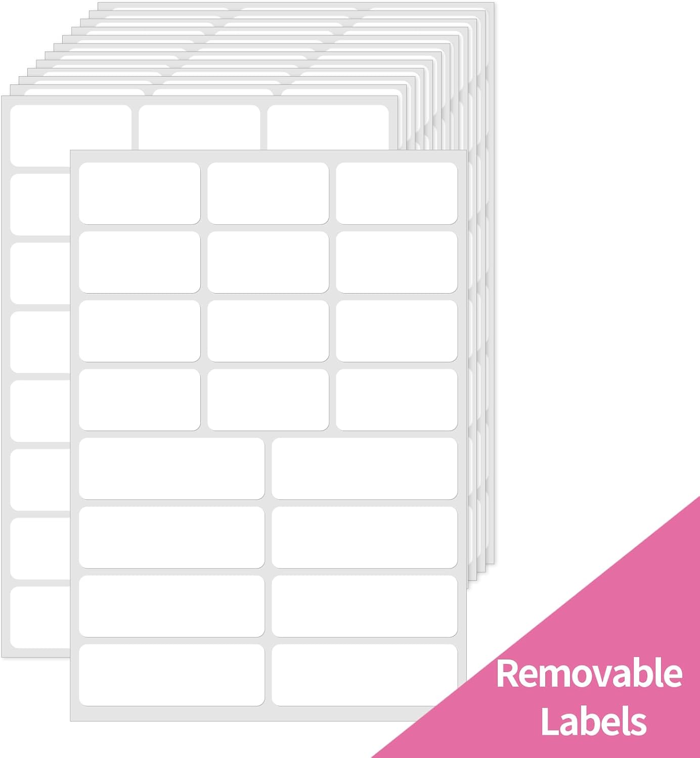 1000 Blank Removable Freezer Labels, Blank Removable Labels Water Oil Resistant with Perforation Line for Food Containers Jars Pantry Organization (Each Measures 1x 3 Inch)