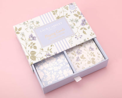 Laura Ashley Pretty Pattern Matching Game – 52 Floral Memory Cards in Decorative Gift Box – Classic Matching Game – Cognitive Brain Training & Family Fun | Classic Concentration Play with Elegant Botanical Artwork, Cognitive Brain Training and Family Fun