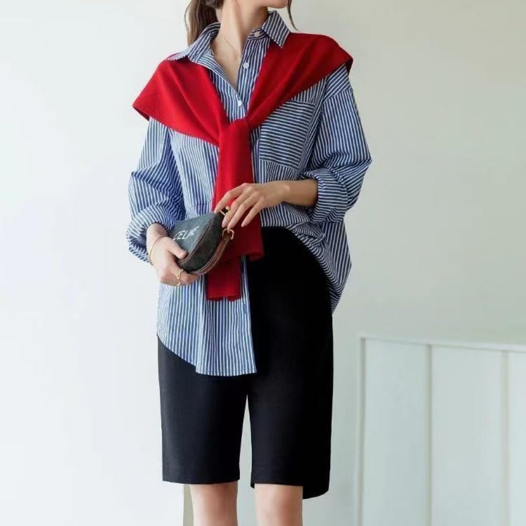 WaJuemy Women's Sweater Shawl Wraps Sleeves Knitted Collar Sweater Scarf Top Casual Lightweight Shoulder Cape Accessories