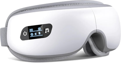 Eye Massager with Heat and Bluetooth Music, Heated Eye Mask for Migraine & Eye Strain Relief, Rechargeable Eye Care Device for Dry Eyes, Headache Relief & Better Sleep, Foldable Gifts for Men & Women