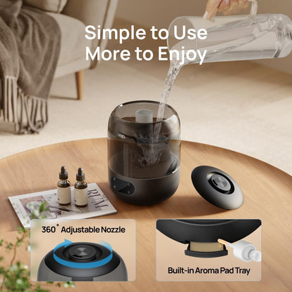 DREO Smart Humidifiers for Bedroom Baby, 30H & 28dB for Nursery
