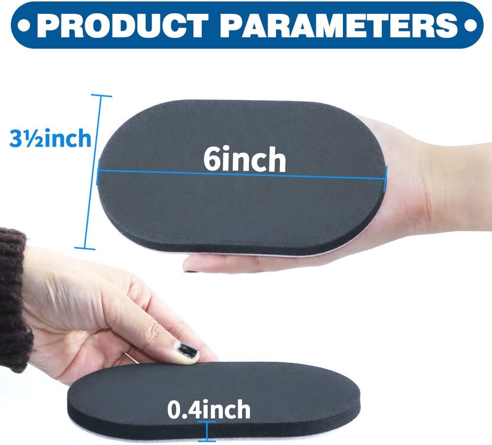 Furniture Slider, 3-1/2" x 6" Oval Heavy-Duty Furniture Movers, Reusable Carpet Sliders for Furniture, Heavy Furniture Moving Pads Moving Sliders - Protect The Surface of The Carpet (8 Pack)
