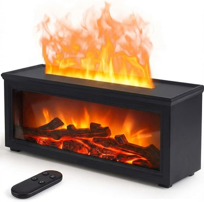 Essential Oil Diffuser, 7-Color Fireplace Flame Aromatherapy Humidifier