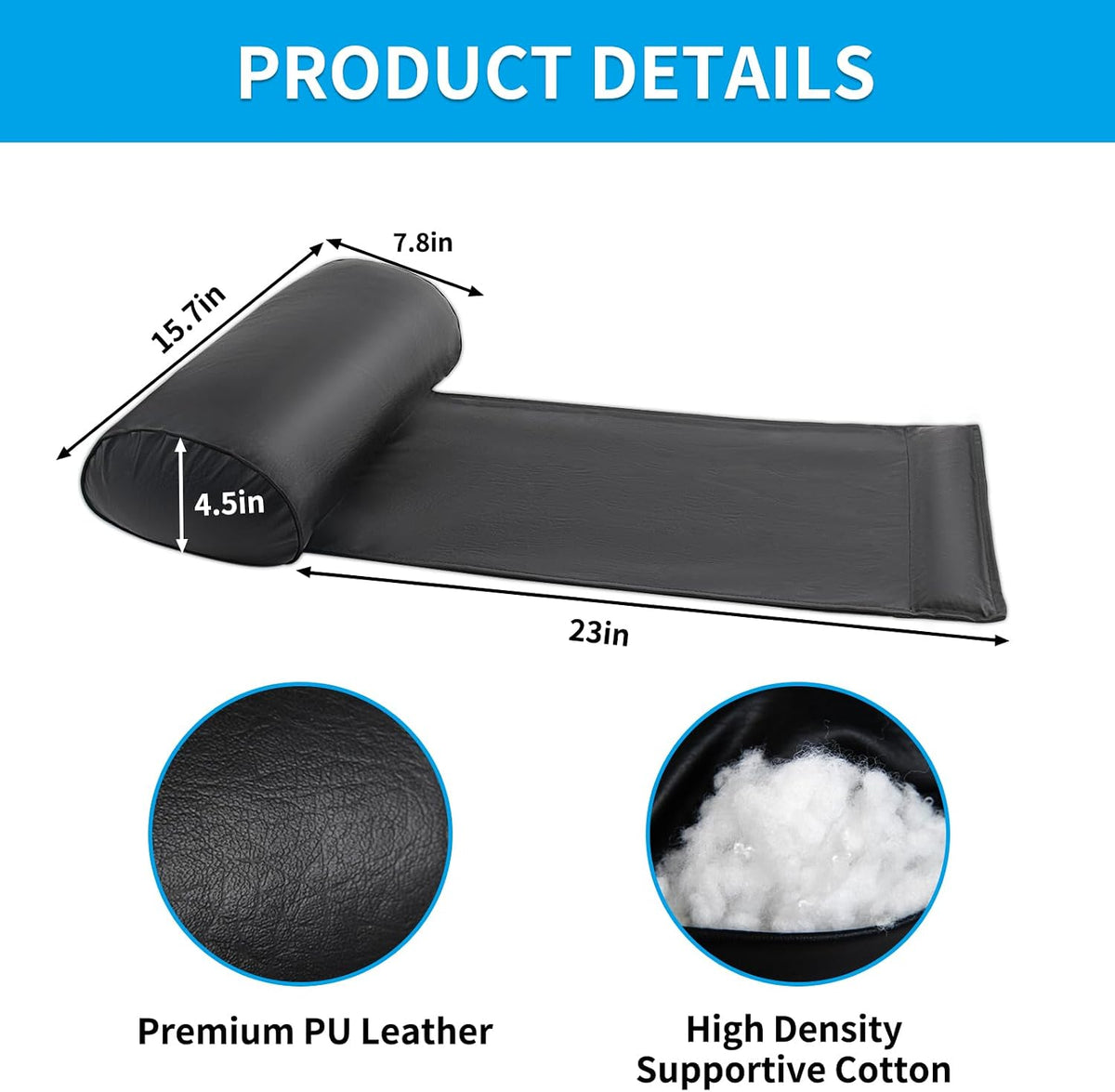 YOUFI Leather Recliner Headrest Pillow with Self-Stabilizing Weighted Base