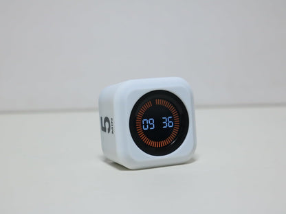 Rotating Cube Pomodoro Visual Timer 5, 25, 10 50 Minutes Preset | Custom Countdown, LED Display, Silicone Case, Loud Alarm&Silent, Rechargeable Desk Productivity Flip Timers for ADHD, Kitchen