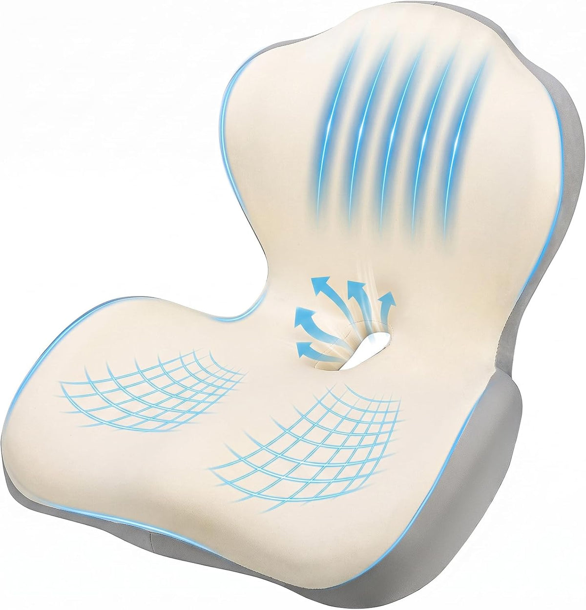 Car Seat Cushion Office Chair Cushion with Lumbar Support Pillow