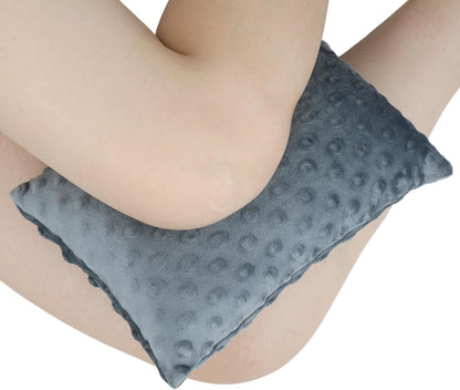 Soft Knee Pillow Leg Pillows 11" x 7.8" Small Hip Support Pillows Between Legs for Side Sleepers Sciatica Joints Pain Relief Machine Washable Post Surgery Cushion Gifts, Minky Dot Light Gray