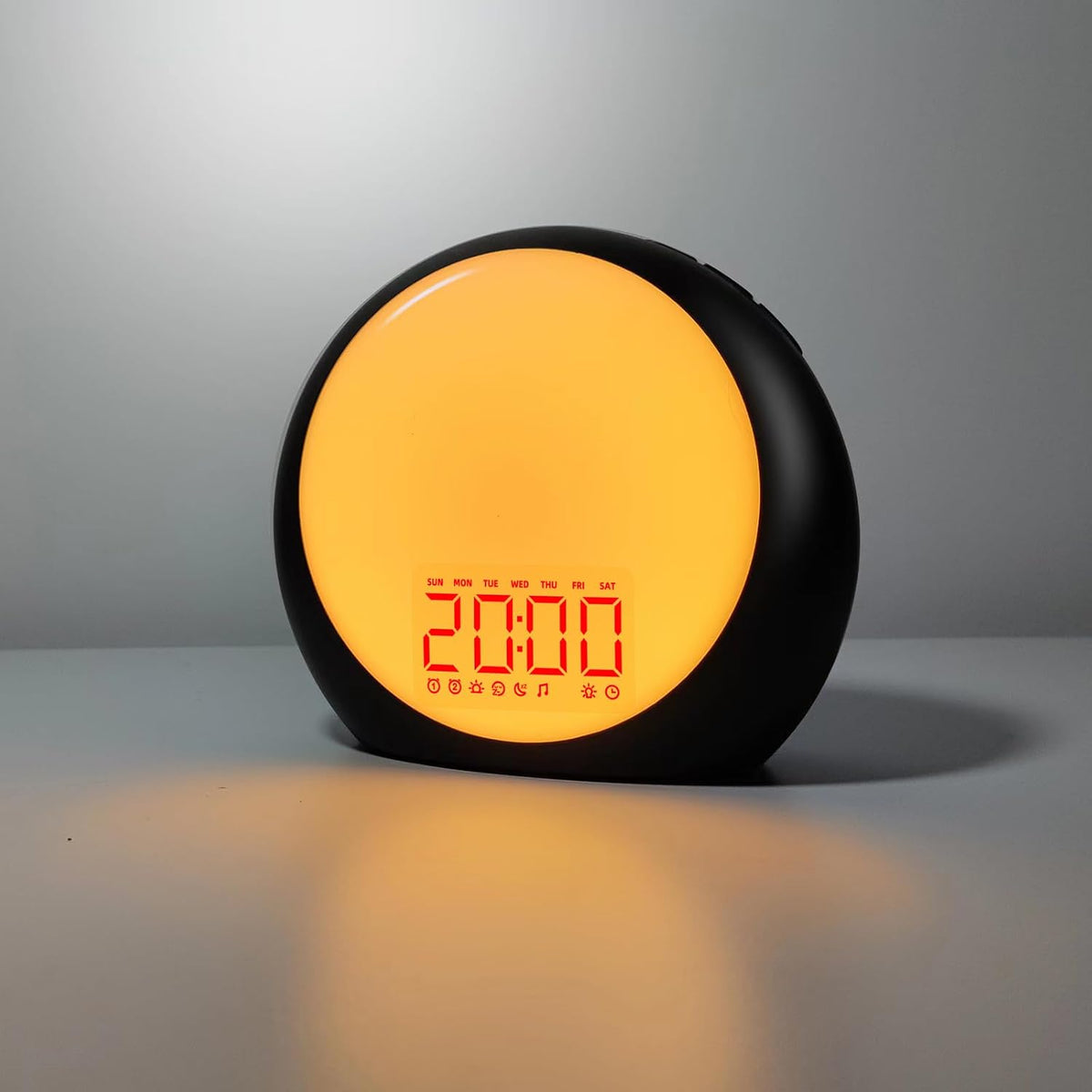 Wake Up Light Sunrise Alarm Clock White Noise Machine with Sunrise Sunset Simulation for Heavy Sleepers Kids Bedroom Dual Alarms Snooze Sound Brown Noise Machine with 25 Sounds for Sleeping
