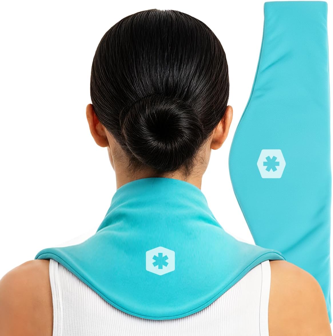 ICEWRAPS Reusable Cold Pack with Fabric Cover - Standard 7 x 28 Inch, Blue