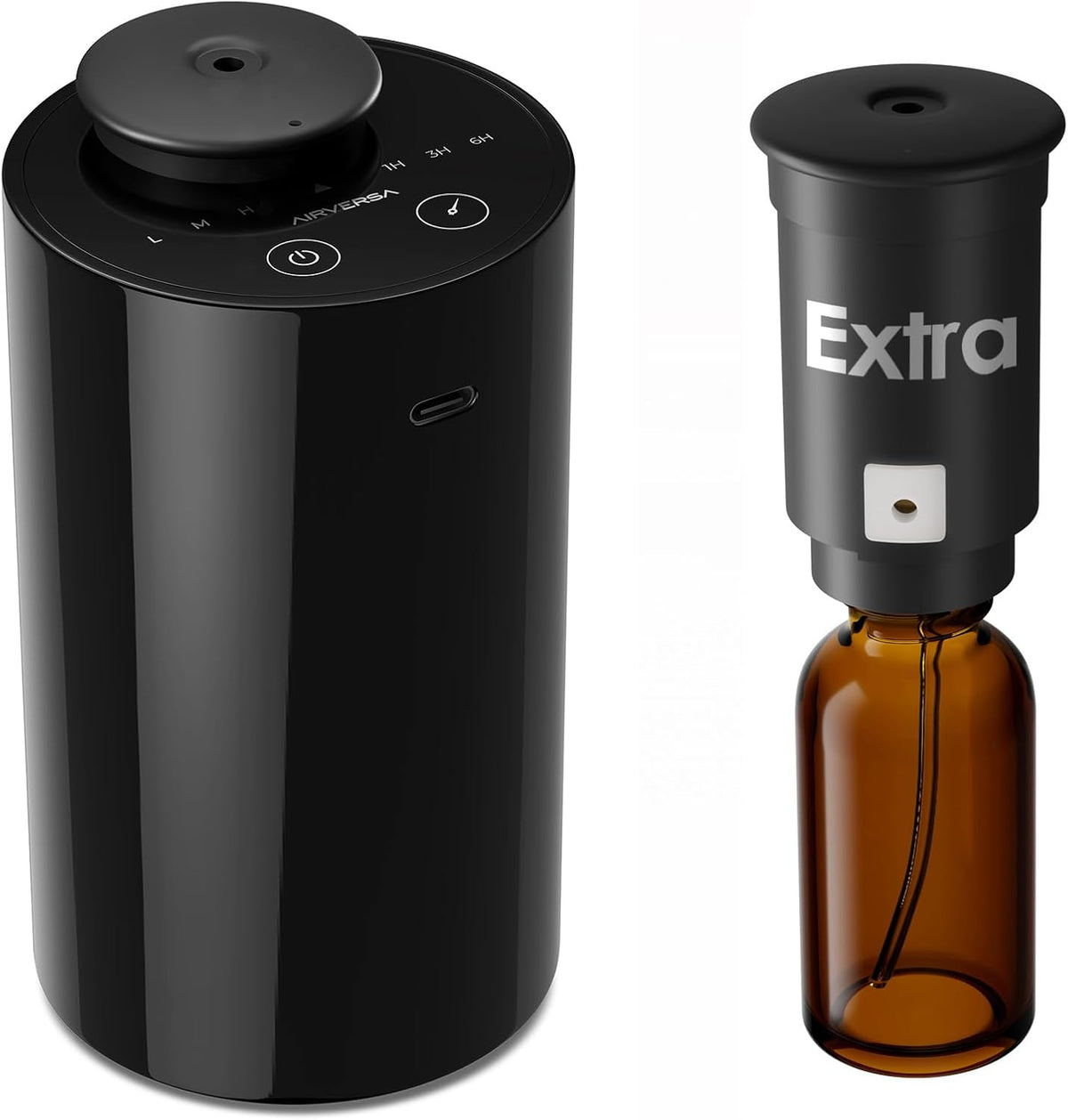 Airversa AN6 Waterless Diffuser for Essential Oil for Home, Room, Black