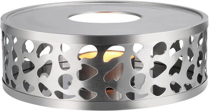 Teapot Warmer, Brushed Stainless Steel Tea Warmer with Tealight Holder, Gold