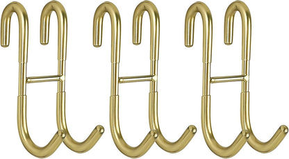 Shower Door Hooks (2-Pack), Towel Hooks for Bathroom Frameless Glass Squeegee Hooks, Black