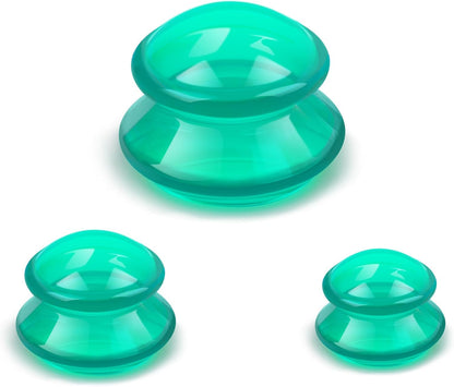 Silicone Cupping Therapy Sets (Set of 3), Cupping Kit for Massage Therapy