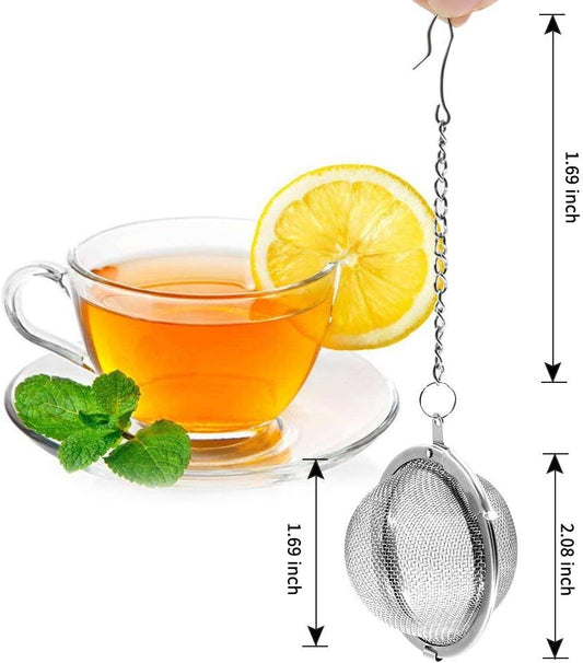 2pcs Stainless Steel Mesh Tea Ball 2.1 Inch Tea Strainers | Teas Infuser Strainer Filters for Teas