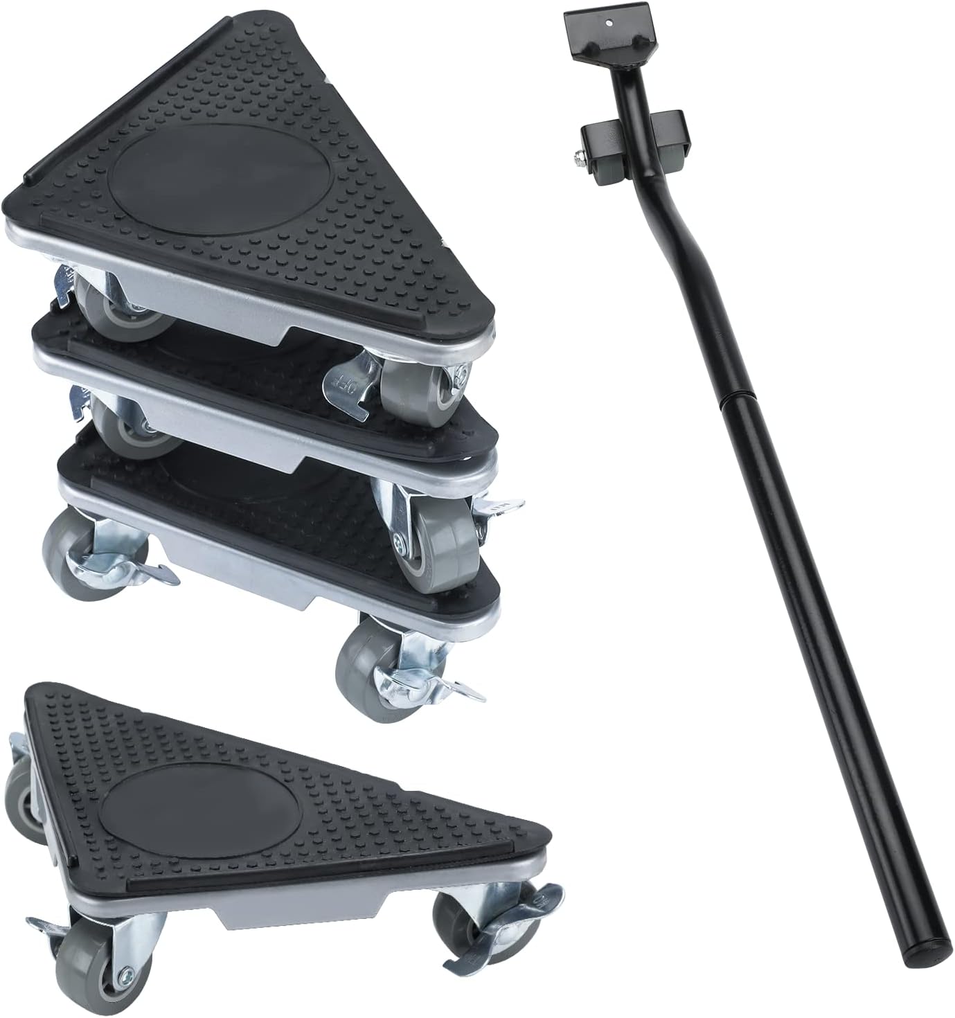 Furniture Moving Set for Hard Floor Surfaces, Move Heavy Furniture Quickly & Easily,(1 Lifter Tool & 4 Heightening Block)