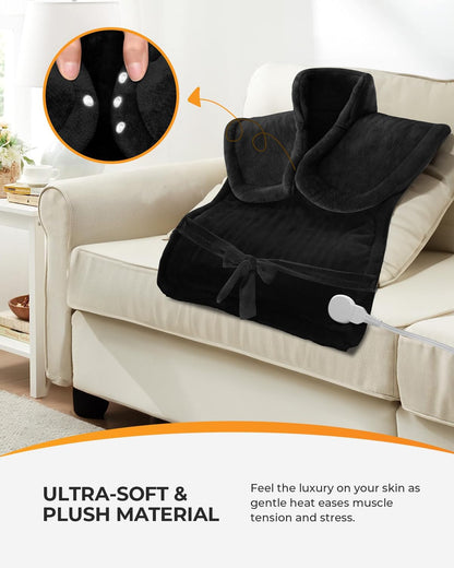 CooCoCo 24"x37" Heating Pad for Neck and Shoulders and Back Pain Relief