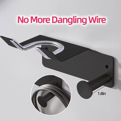 Hair Dryer Holder Wall Mounted, Stainless Steel Blow Dryer Holder for Bathroom, Hair Dryer and Straightener Holder Adhesive or Drilling, Hair Tool Organizer for Salon Barber Shops Banjekt