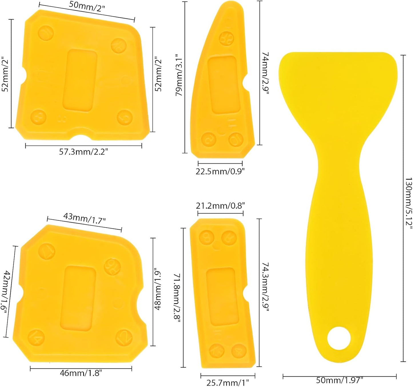 11Pcs Silicone Caulking Tools 3 in1 Grout Removal Tool Grout Remove Scraper | 5 Silicone Replaceable Pads,4 Glass Glue Angle Scraper, Caulk Remover for Kitchen/Bathroom/Window/Joint
