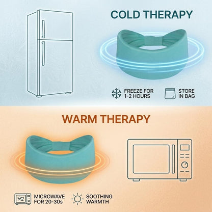 Crimmy Migraine Relief Cap, Headache Ice Pack Headband, Cold Face Eye Mask